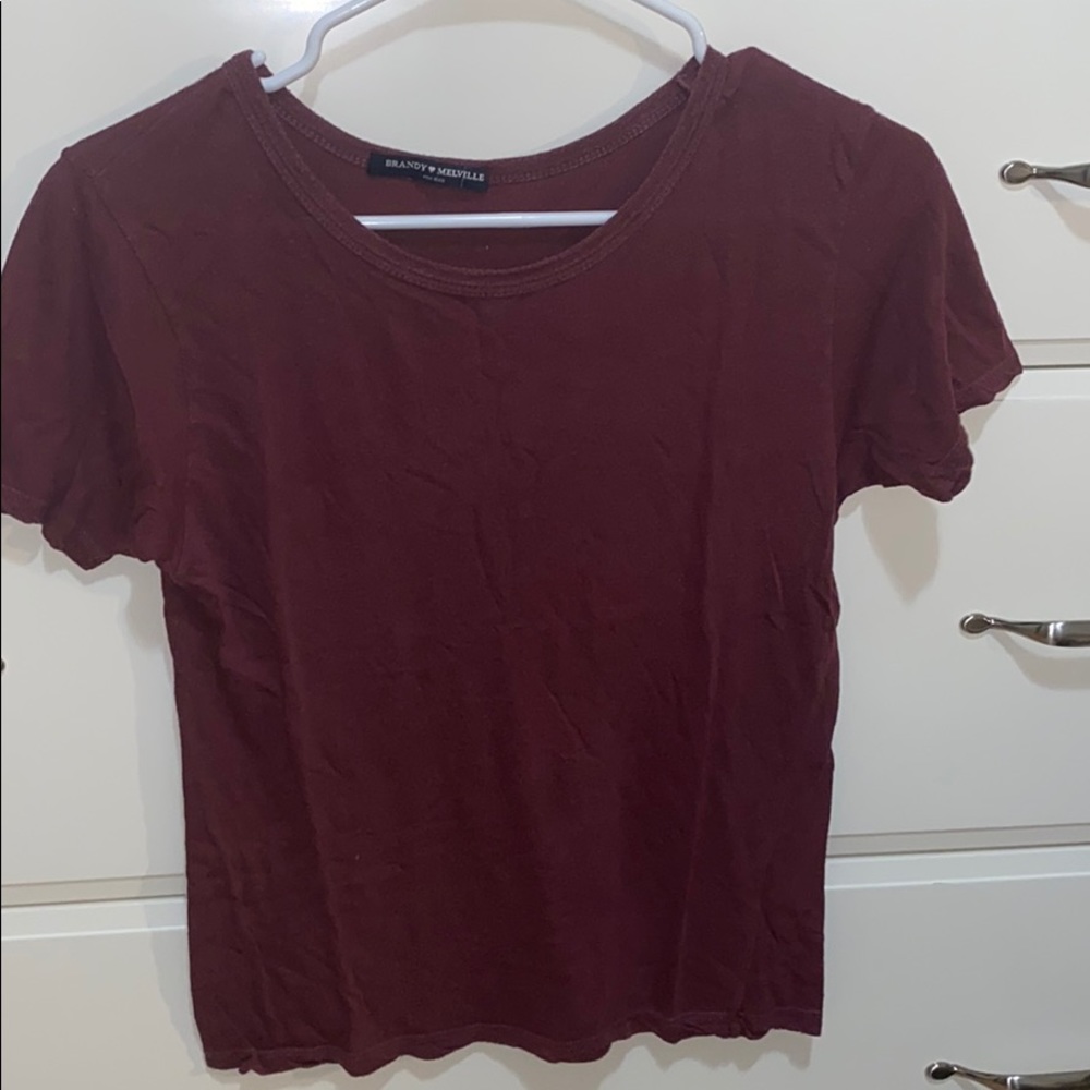 maroon brandy melville tee